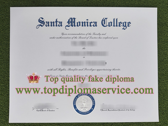 Santa Monica University fake diploma, Santa Monica University certificate,