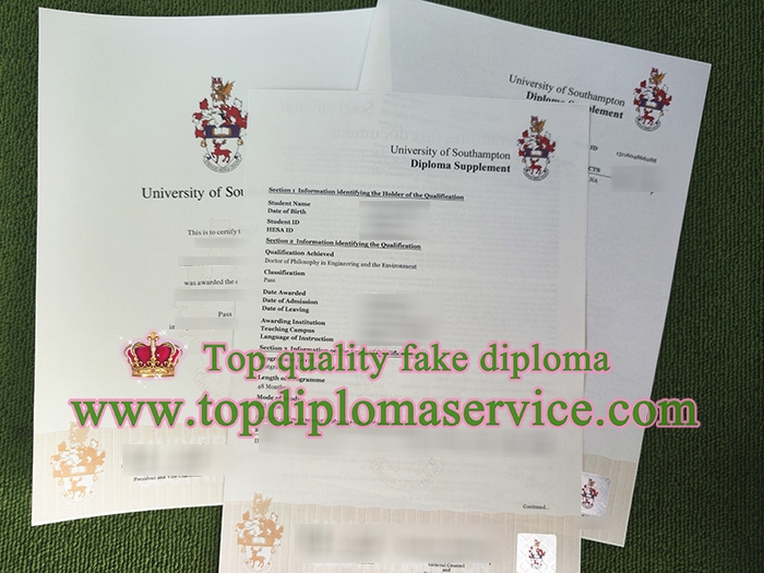 University of Southampton degree, University of Southampton transcript,