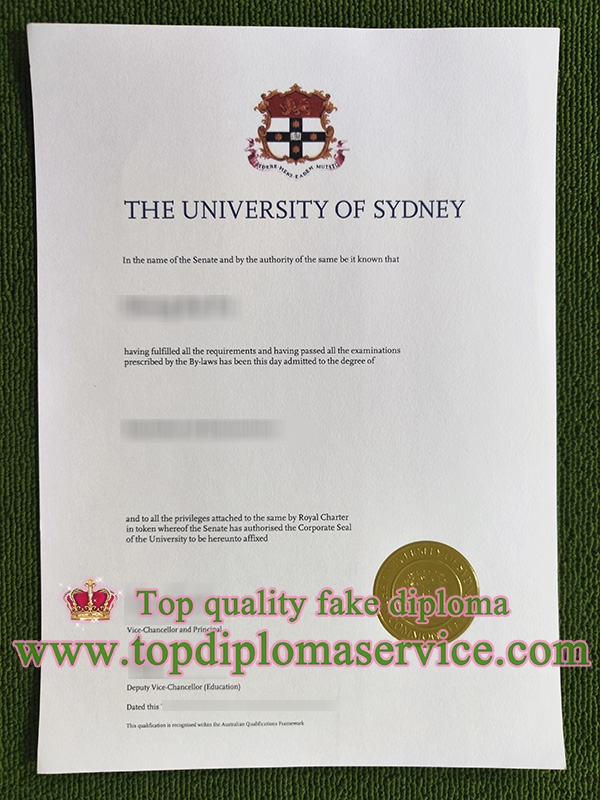 University of Sydney fake degree, University of Sydney certificate,