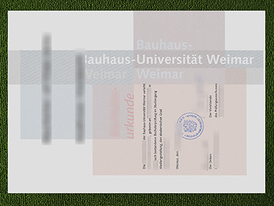 Bauhaus-Universität Weimar urkunde, Bauhaus-Universität Weimar certificate,