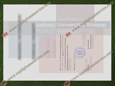 Bauhaus-Universität Weimar urkunde, Bauhaus-Universität Weimar certificate,