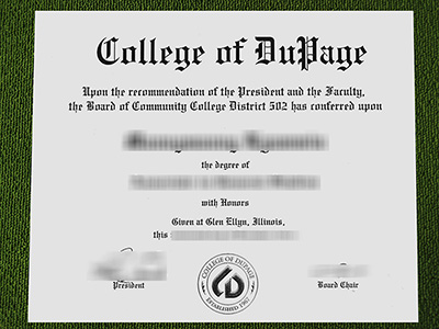 College of DuPage diploma, College of DuPage certificate,