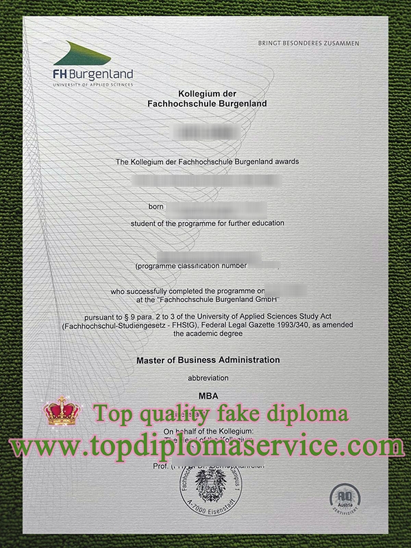 Fachhochschule Burgenland diplom, FH Burgenland degree,