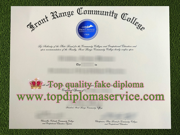 Front Range Community College diploma, fake FRCC certificate,