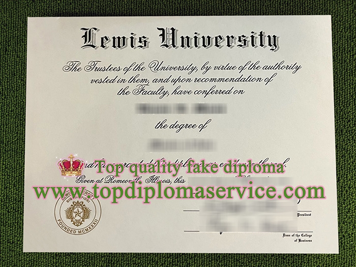 Lewis University diploma, Lewis University certificate,