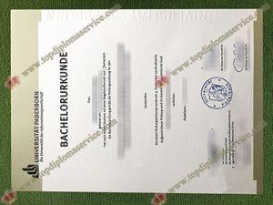 Universität Paderborn urkunde, Universität Paderborn degree,
