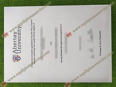 Abertay University degree, Abertay University certificate,