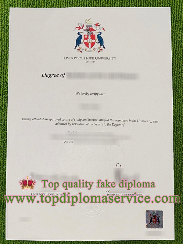 Liverpool Hope university degree, Liverpool Hope university certificate,