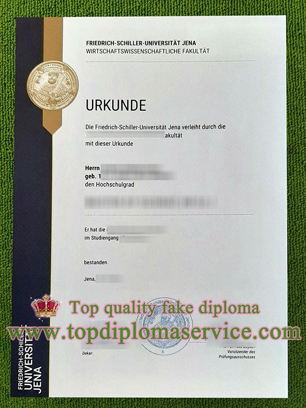 Universität Jena urkunde, Universität Jena diploma,