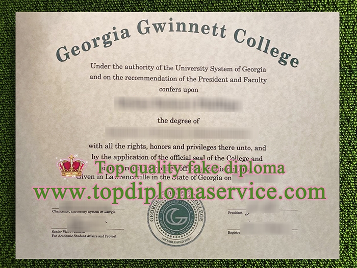 Georgia Gwinnett College diploma, Georgia Gwinnett College certificate,
