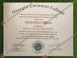 Georgia Gwinnett College diploma, Georgia Gwinnett College certificate,