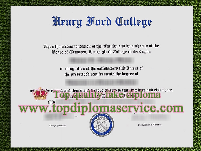 Henry Ford College diploma, Henry Ford College degree,