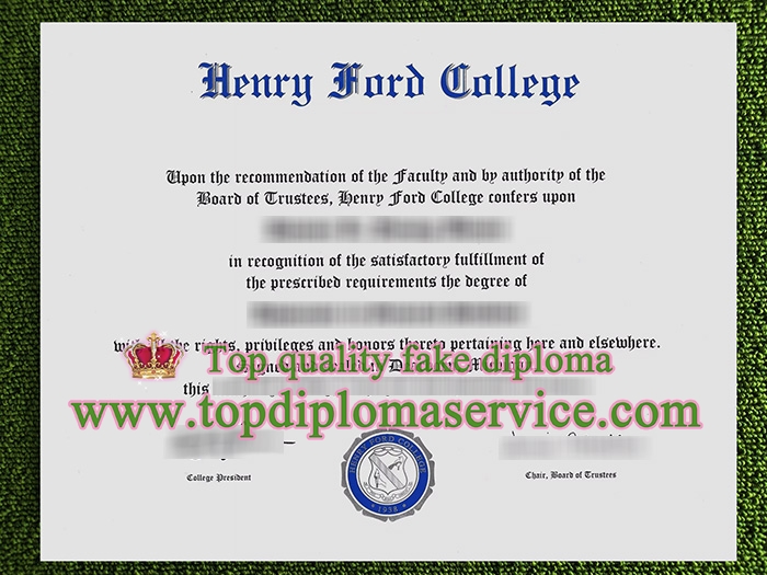 Henry Ford College diploma, Henry Ford College degree,