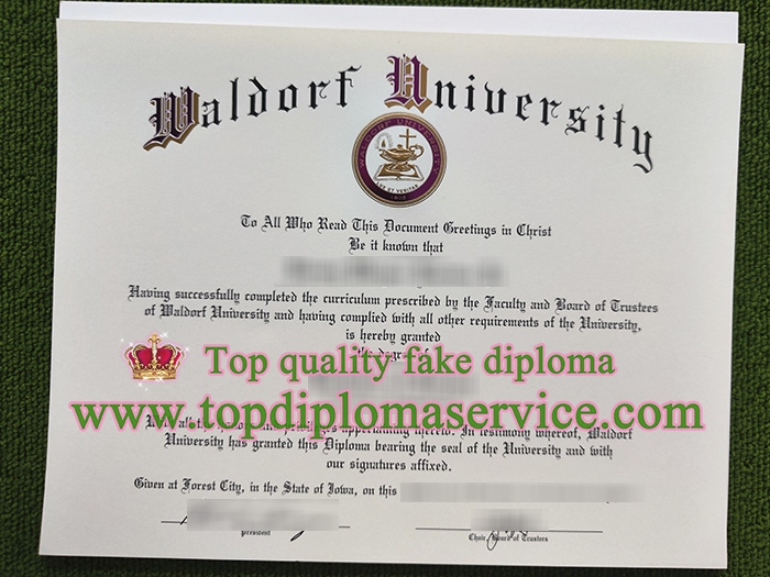Waldorf University diploma, Waldorf University certificate,