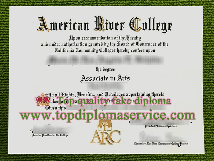 American River College diploma, American River College certificate,