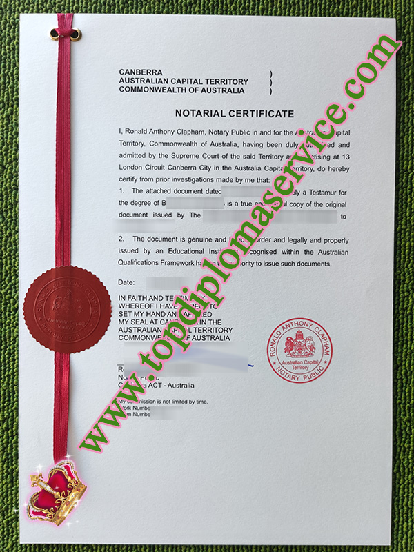 Australian degree apostille, Australia notarial certificate,