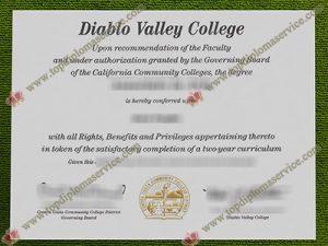 Diablo Valley College diploma, Diablo Valley College certificate,