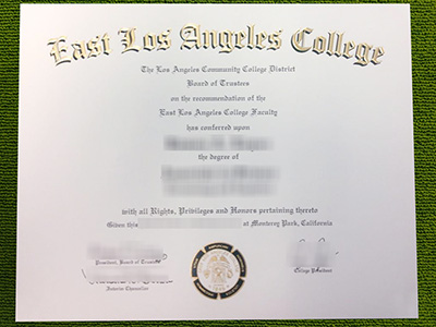 East Los Angeles College diploma, East Los Angeles College certificate,