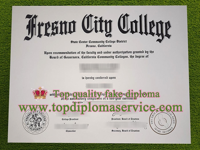 Fresno City College diploma, Fresno City College certificate,