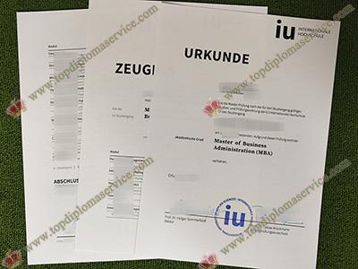 IU Internationale Hochschule MBA urkunde,