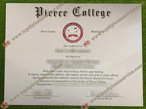 Pierce College diploma, Pierce College certificate,
