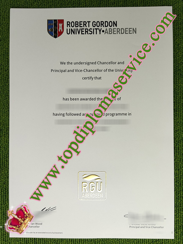 Robert Gordon University degree, RGU diploma,