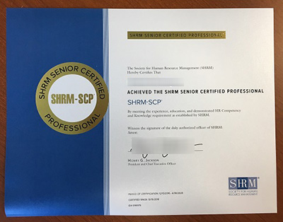 SHRM-SCP certificate