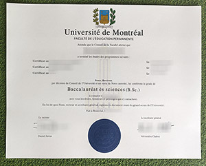 Université de Montréal diploma, University of Montreal bachelor degree,