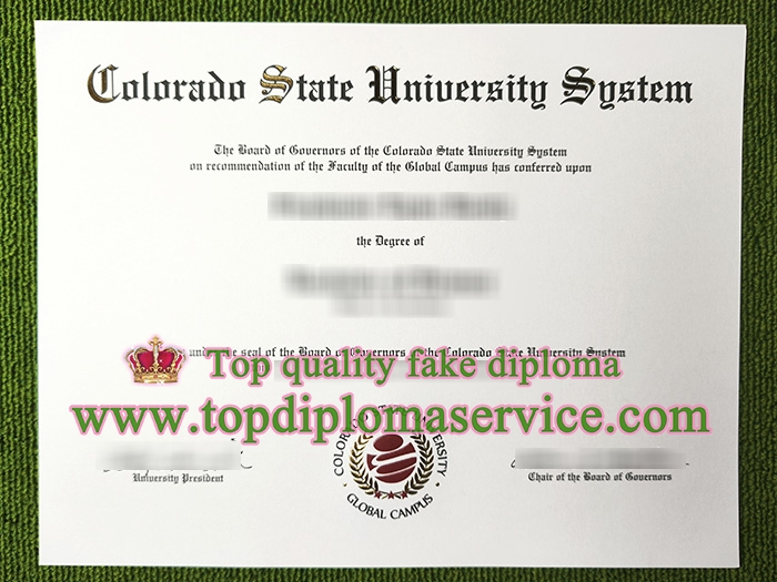 Colorado State University Global diploma, Colorado State University system diploma,