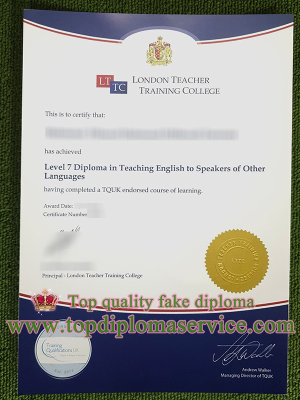 London Teacher Training College certificate, fake TESOL diploma,