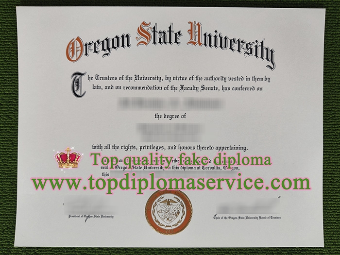 Oregon State University diploma, Oregon State University certificate,