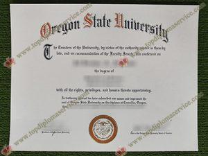 Oregon State University diploma, Oregon State University certificate,