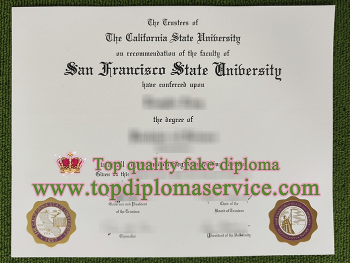 San Francisco State University diploma, SFSU diploma,