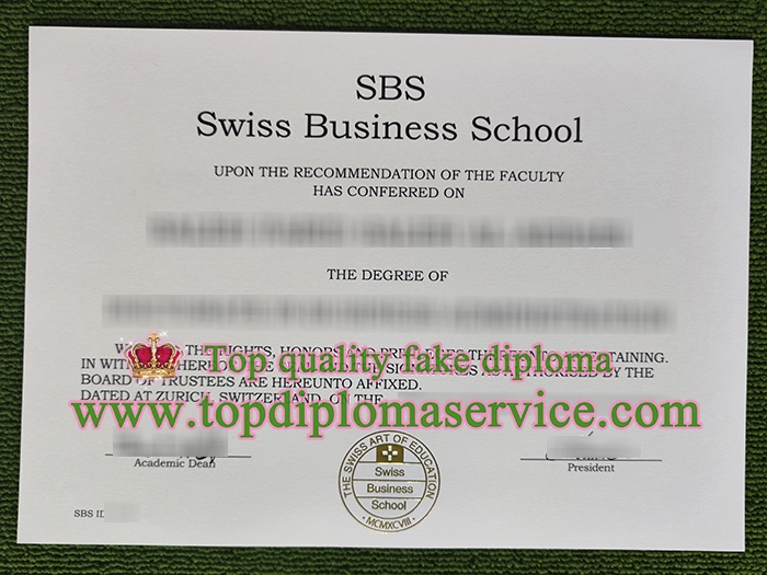 Swiss Business School diploma, Swiss Business School certificate,