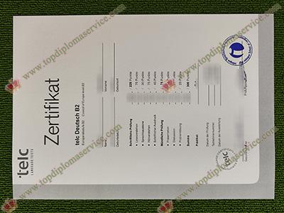 DELF B2 certificate, Deutsch B2 certificate,