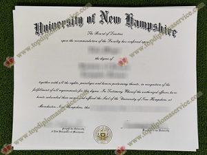 University of New Hampshire diploma, University of New Hampshire certificate,