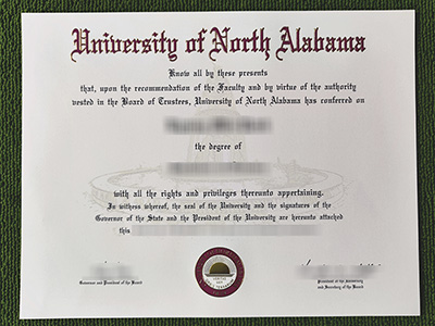 University of North Alabama diploma, University of North Alabama certificate,