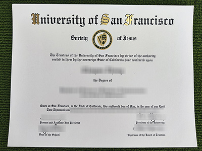University of San Francisco diploma, USF certificate,