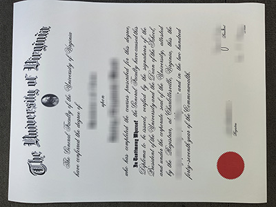University of Virginia diploma, University of Virginia certificate,