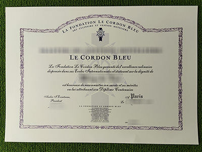 Le Cordon Bleu diploma, Le Cordon Bleu certificate,