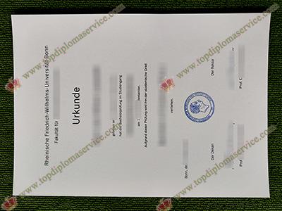 Universität Bonn urkunde, Bonn University diploma,