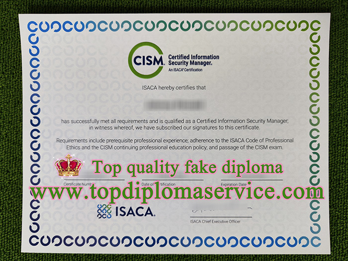 Certified Information Security Manager certificate, CISM certificate 2023,