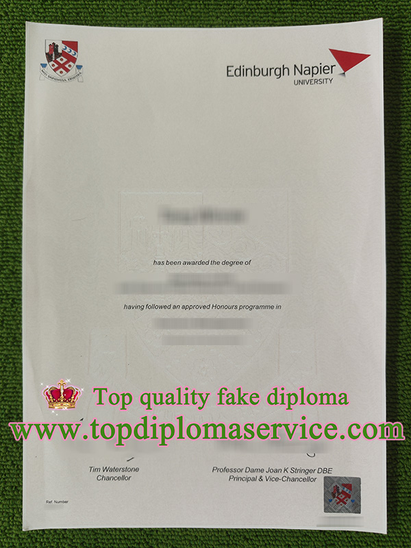Edinburgh Napier University degree, Edinburgh Napier University certificate,