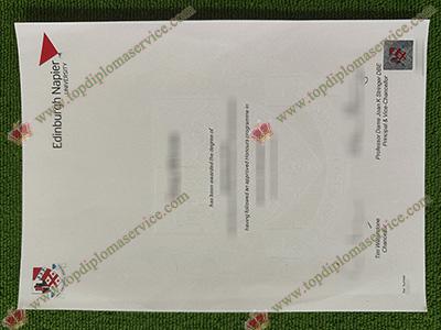 Edinburgh Napier University degree, Edinburgh Napier University certificate,