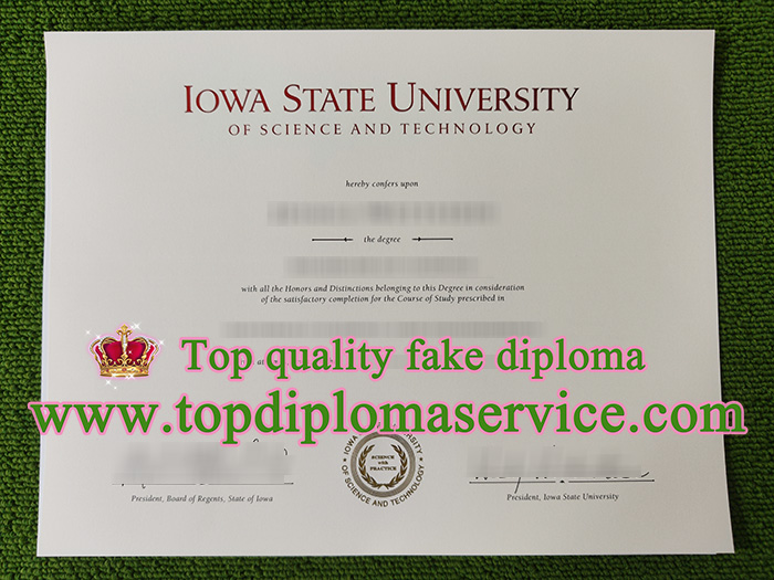 Iowa State University diploma, Iowa State University certificate,