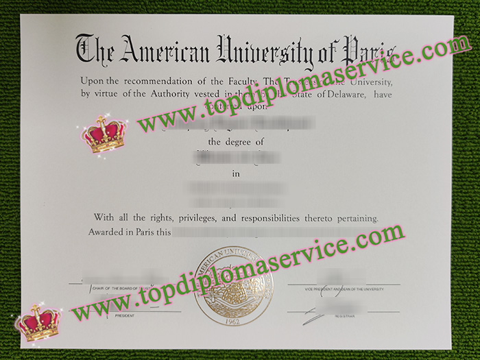 American University of Paris diploma, American University of Paris degree,