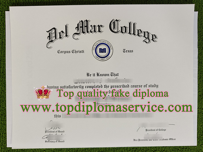 Del Mar College diploma, Del Mar College certificate,