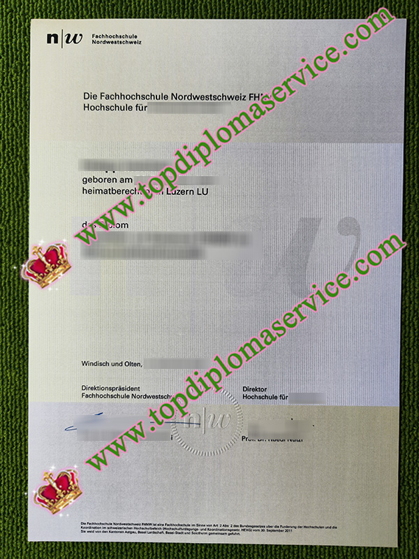 Fachhochschule Nordwestschweiz diploma, Fachhochschule Nordwestschweiz degree,