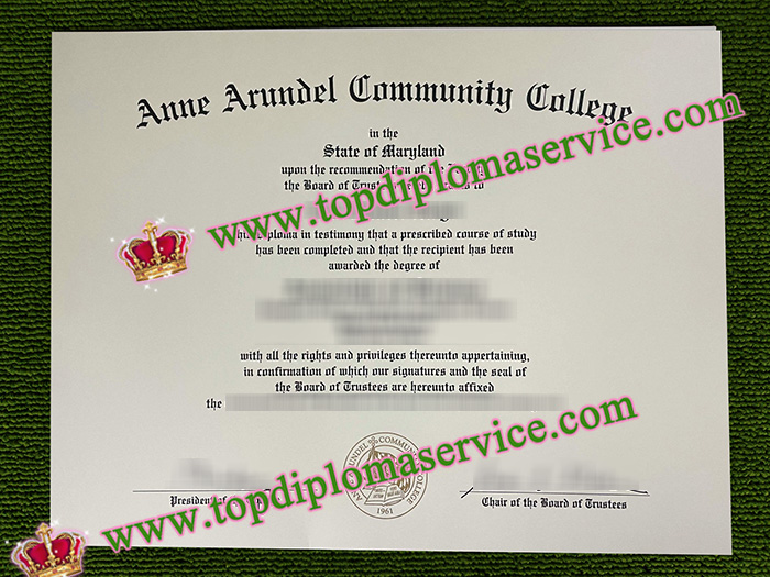 Anne Arundel Community College diploma, Anne Arundel Community College certificate,
