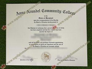 Anne Arundel Community College diploma, Anne Arundel Community College certificate,